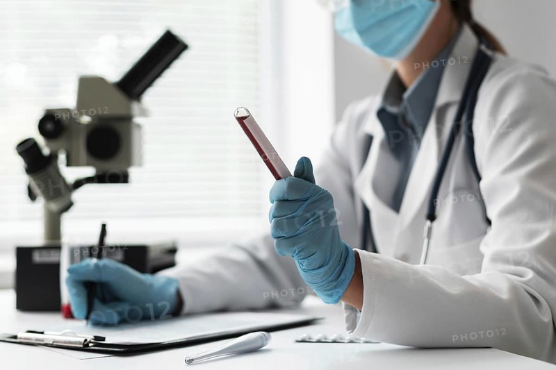 Doctor wearing face mask hospital