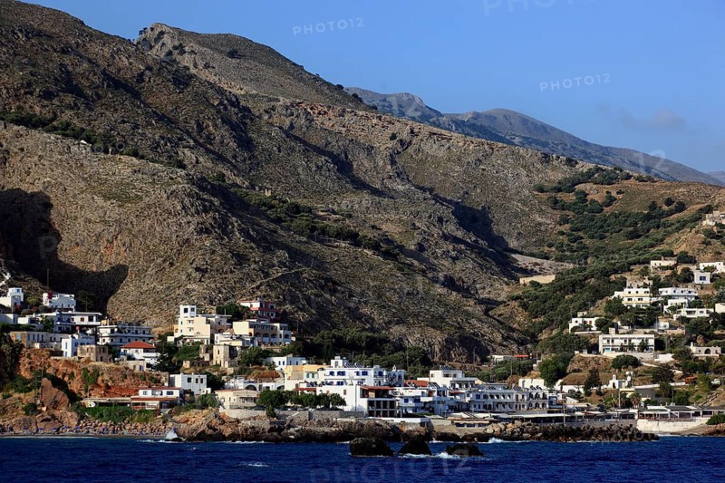 Coastal village of Chora Sfakion in the southwest of the island on the Libyan Sea
