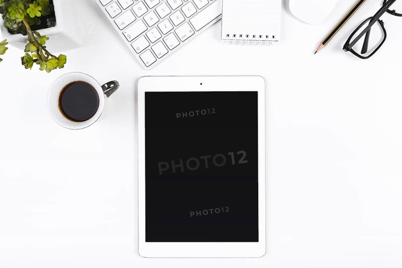 Workplace with tablet and coffee cup. Resolution and high quality beautiful photo