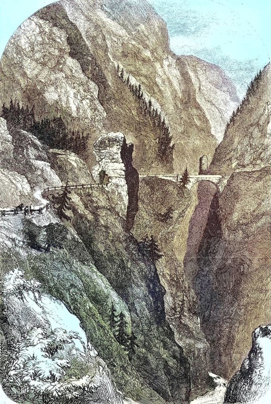 The Valley of the Via Mala in Switzerland
