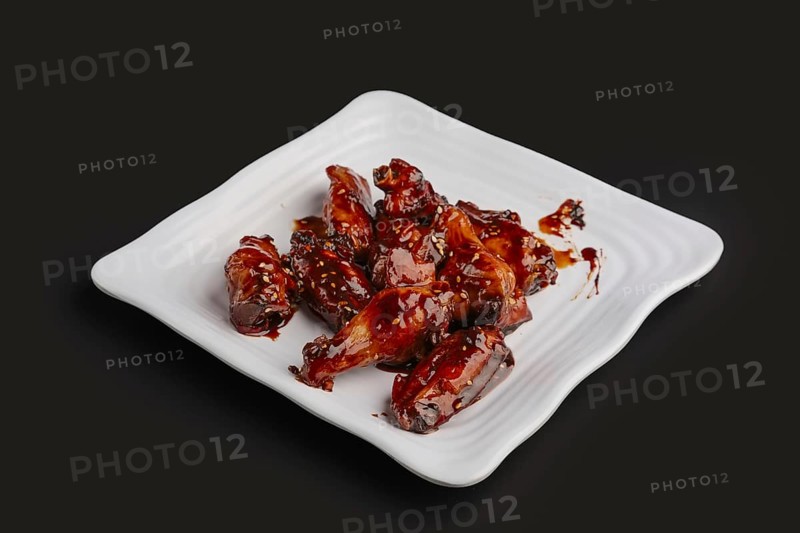 Hot spicy fried chicken wings