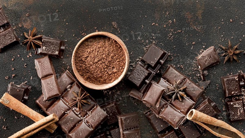 Top view delicious chocolate concept. Resolution and high quality beautiful photo