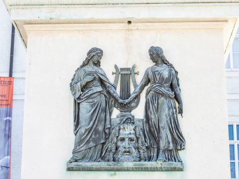 Mozart Monument on Residenzplatz