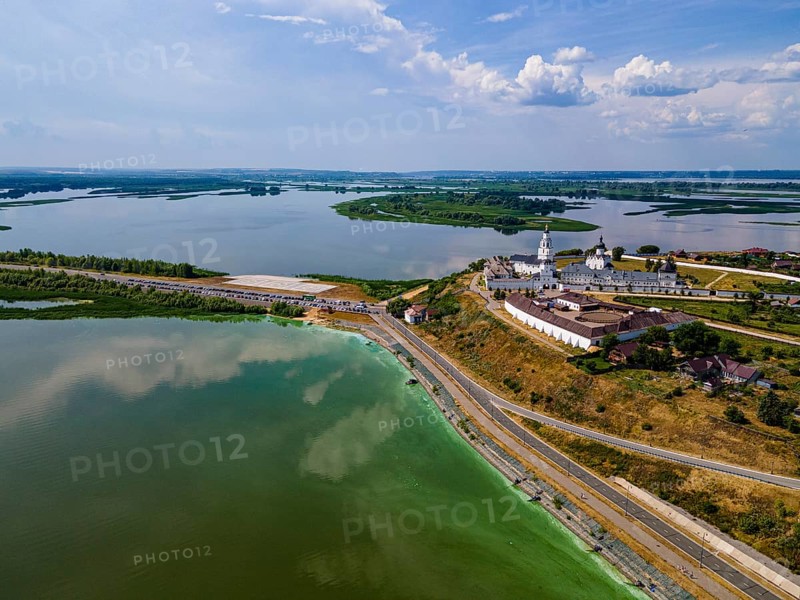 Aerial of the Unesco site Sviyazhsk