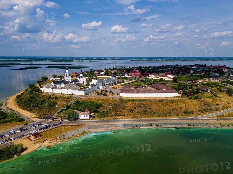 Aerial of the Unesco site Sviyazhsk