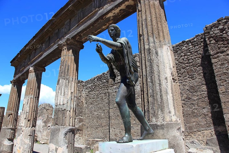 Statue of Apollo at the 120 BC Temple of Apollo dedicated to the Greco-Roman god