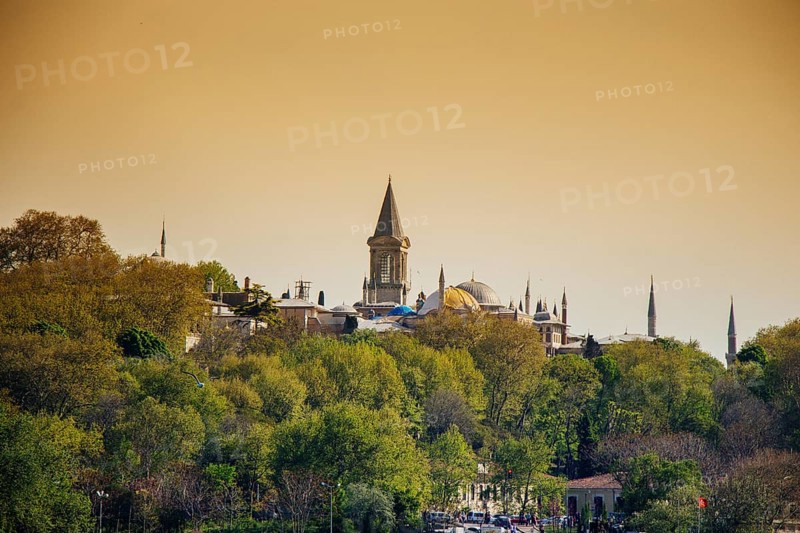 View of historical part of Istanbul with Topkapi palace