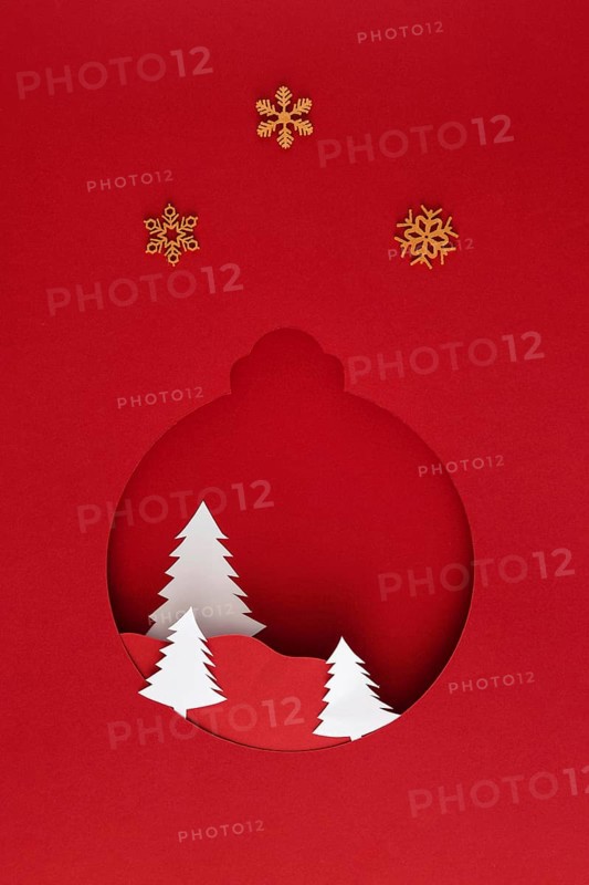 Paper christmas ball trees stars