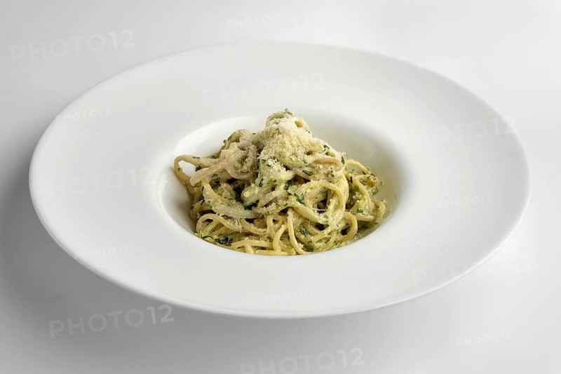 Plate of spaghetti with cheese