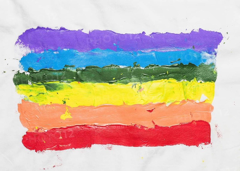 Lgbt flag drawn by hand