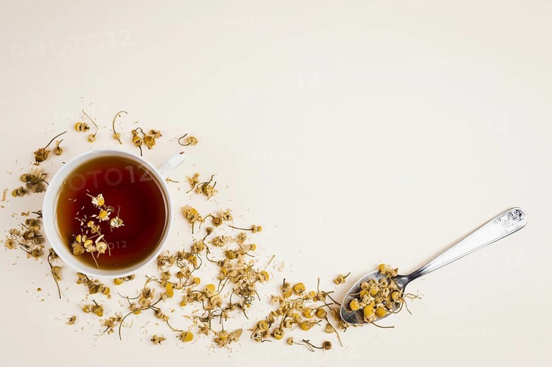 Top view refreshing tea herbs. Resolution and high quality beautiful photo