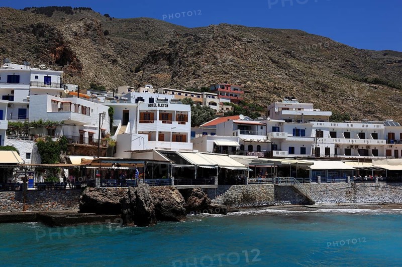 Chora Sfakion is a coastal town in the south of the island of Crete with a small harbour on the Libyan Sea