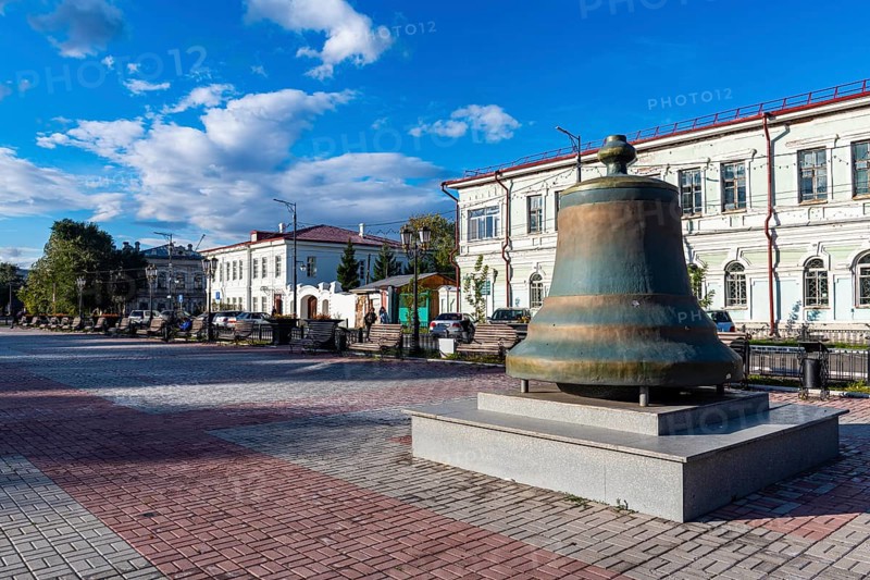 Old bell before Historic buildings