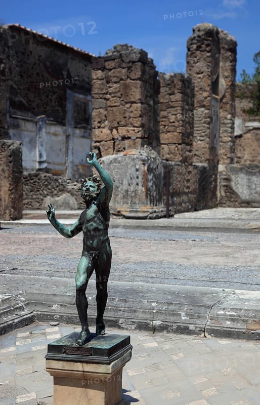 House of the Faun with bronze statue of a dancing faun
