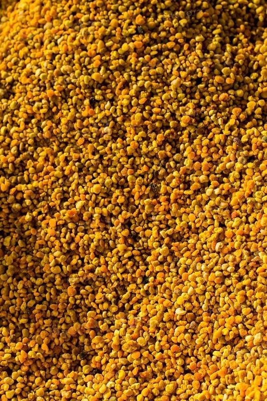Bee pollen as healthy organic raw diet food ingredient