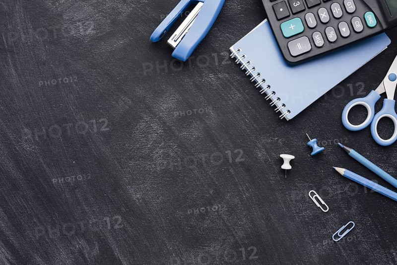 Office implements black table