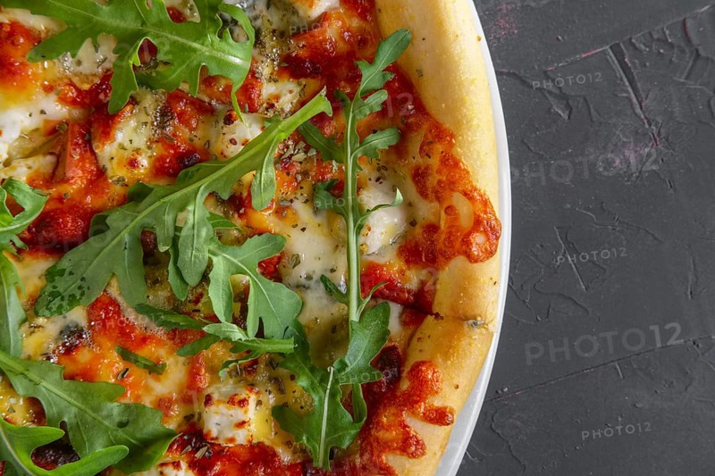 Vegetarian pizza with feta
