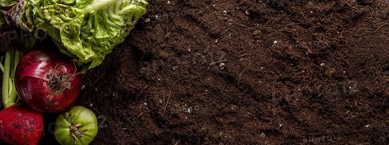 Top view salad with onions copy space. Resolution and high quality beautiful photo