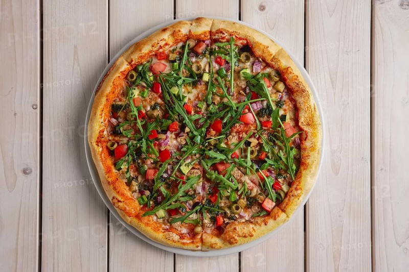 Pizza with mushrooms