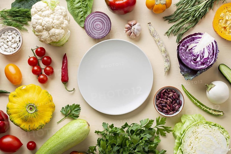 Top view organic vegetables arrangement. Resolution and high quality beautiful photo
