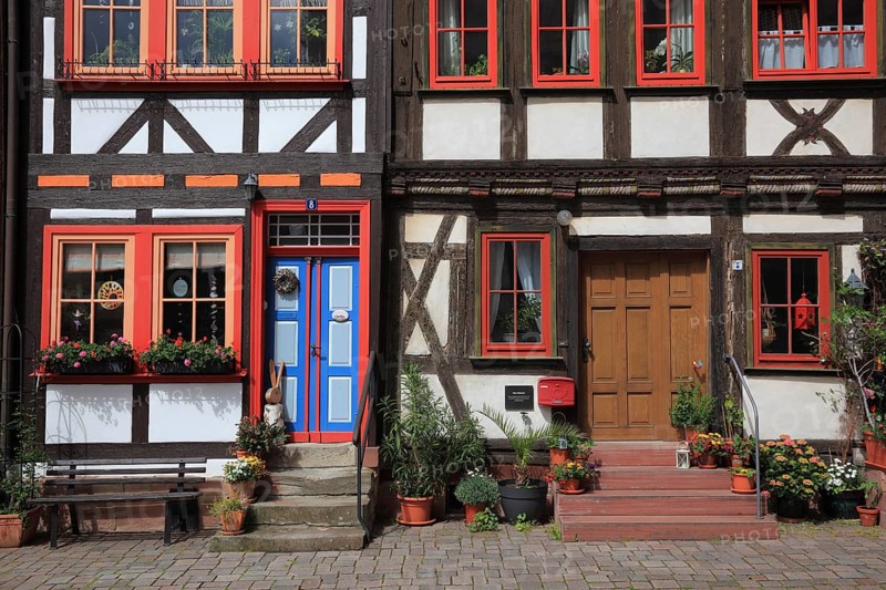 Half-timbered houses in the old town
