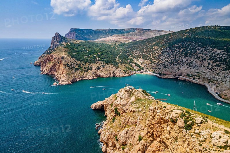 Aerial of the bay of Balaklava