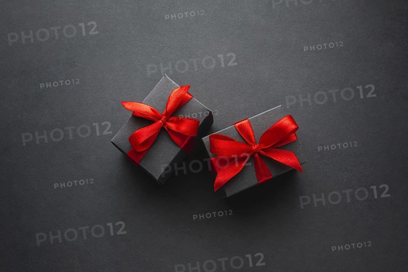 Cute gift boxes black background