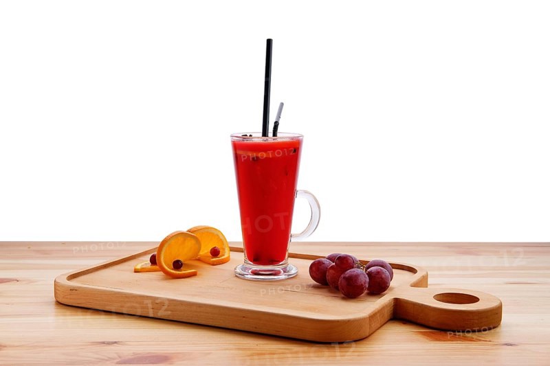 Hot grape with honey and orange tea