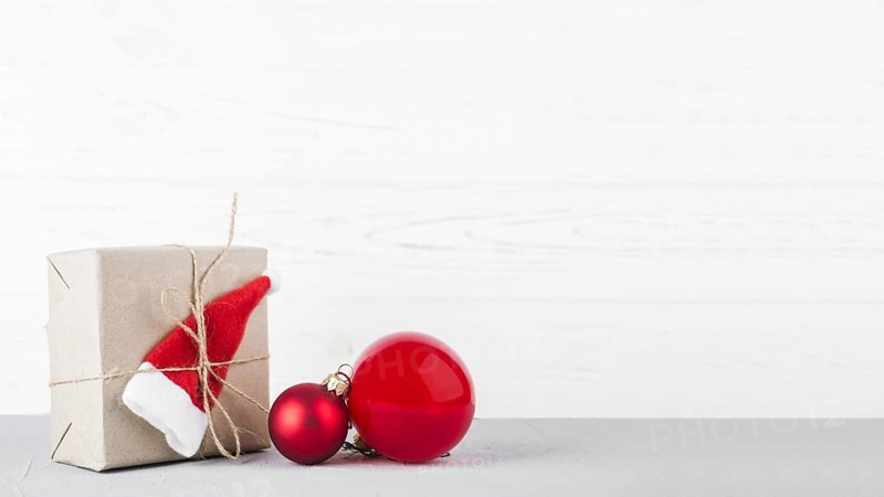 Small gift box with baubles table. Resolution and high quality beautiful photo