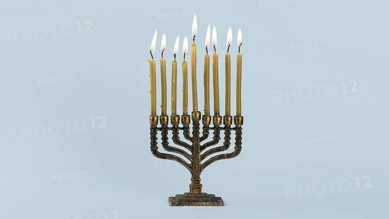 Front view hanukkah concept with copy space