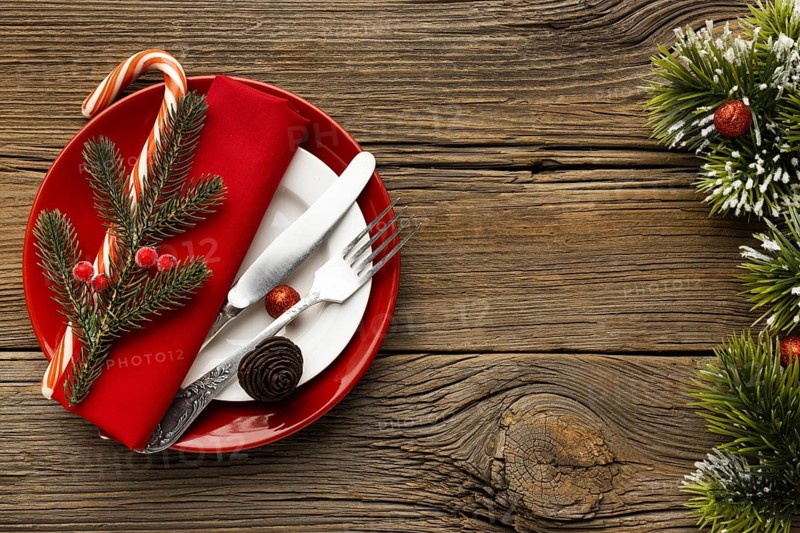 Top view christmas tableware assortment. Resolution and high quality beautiful photo