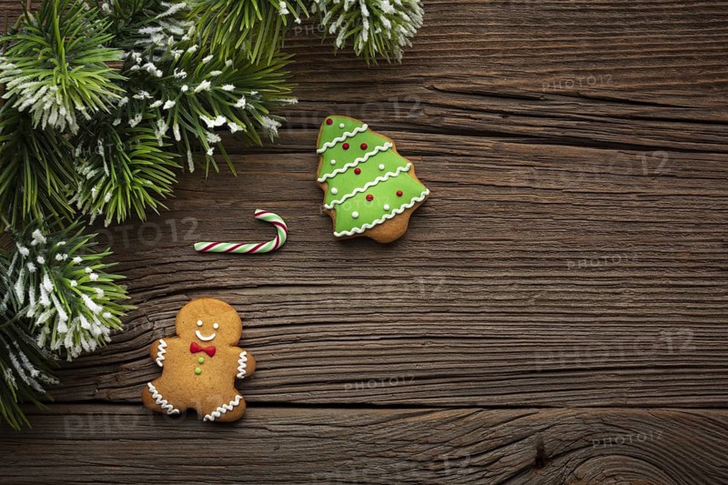 Top view gingerbread man with copy space. Resolution and high quality beautiful photo