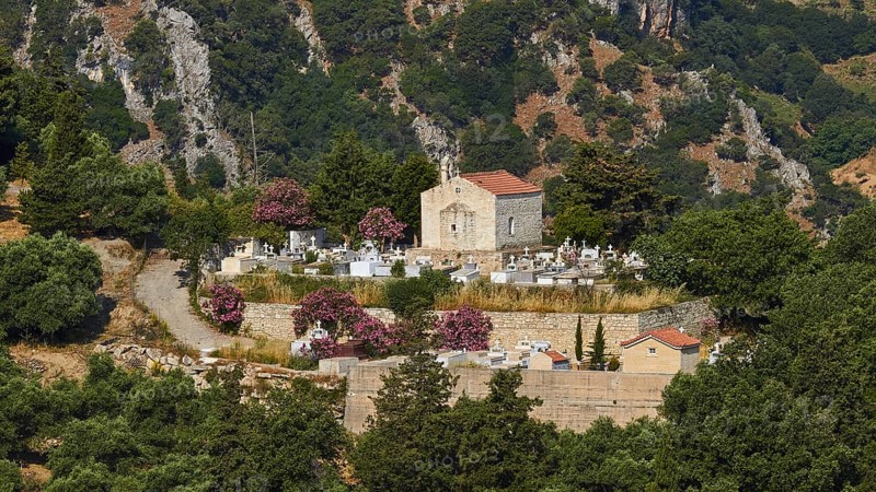 Chapel and cemetery outside the village