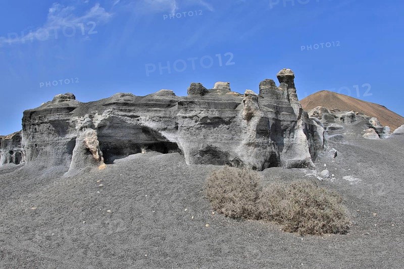 Rocky landscape around the volcano Montana de Guenia