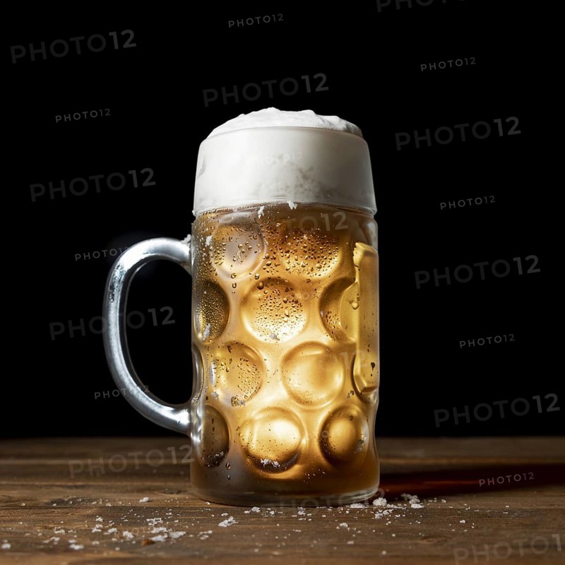 Close up tasty oktoberfest beer table
