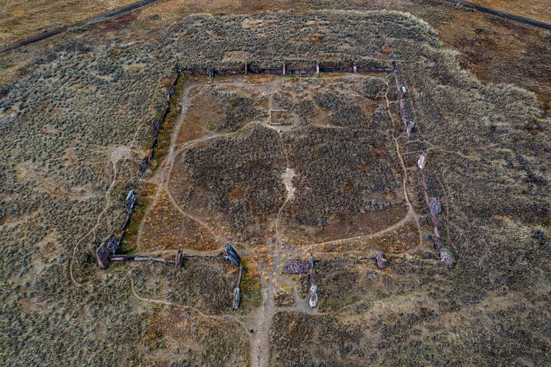Aerial of Salbyksky Mound