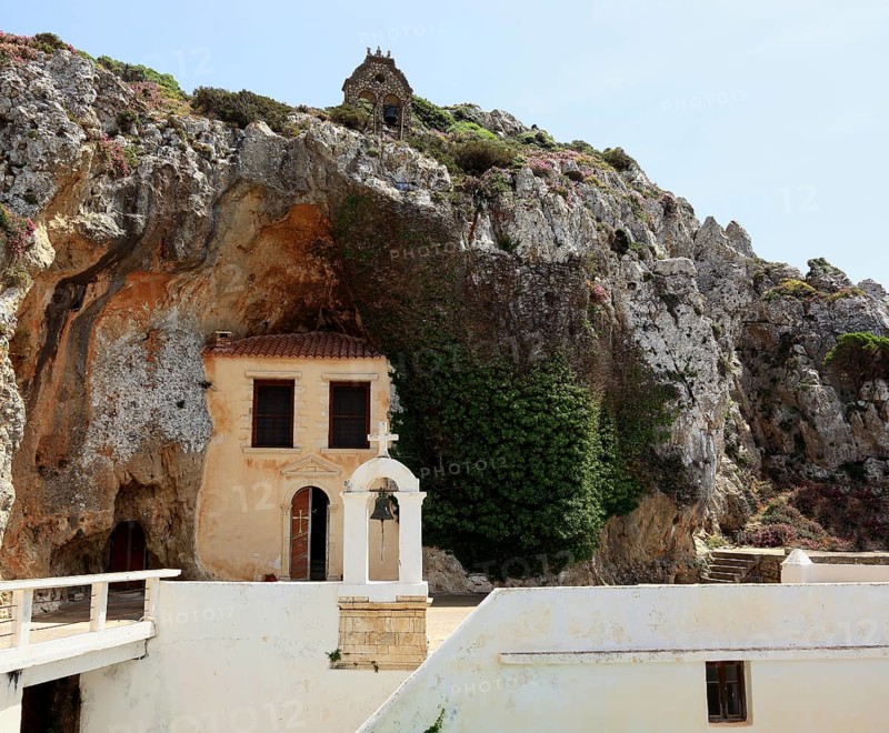 Part of the monastery in the mountains near the coastal road to Agios Nikolaos