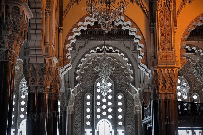 Light entering through interior door and window