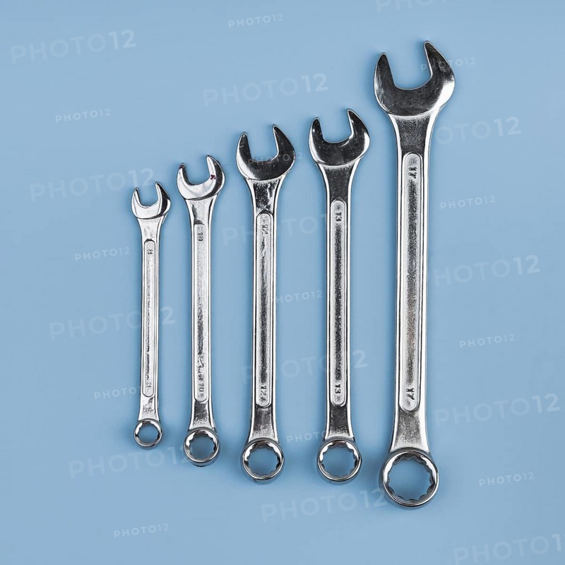 Top view different types wrenches. Resolution and high quality beautiful photo