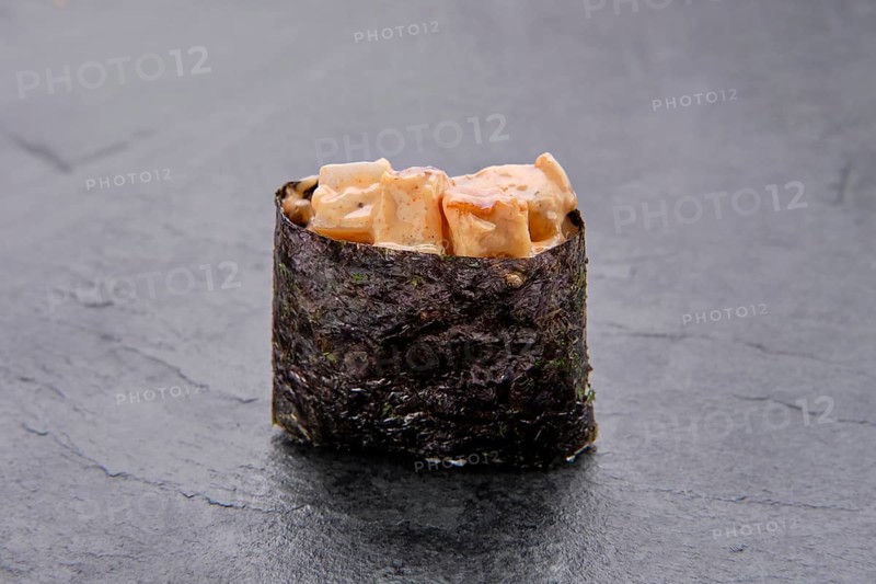 Macro photo of nigiri scallop