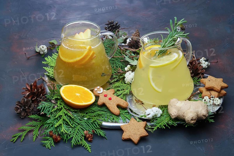 Christmas holiday hot drinks