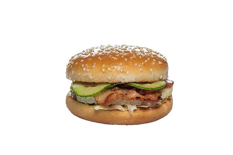 Bun with sesame with cutlet