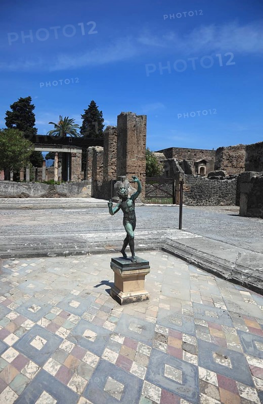 House of the Faun with bronze statue of a dancing faun