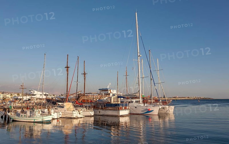 Boats in the port of Pafos
