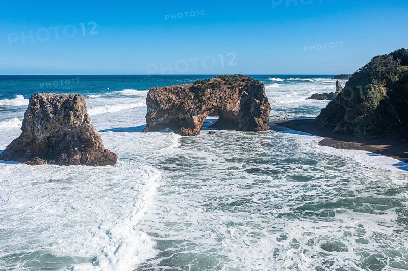 Aerial of a Rock arch