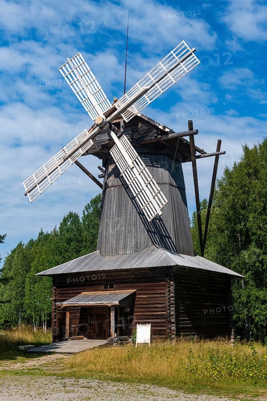 Wooden windmill