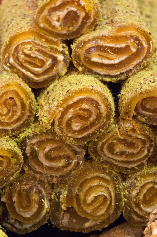 Load of traditional turkish delight rahat lokum