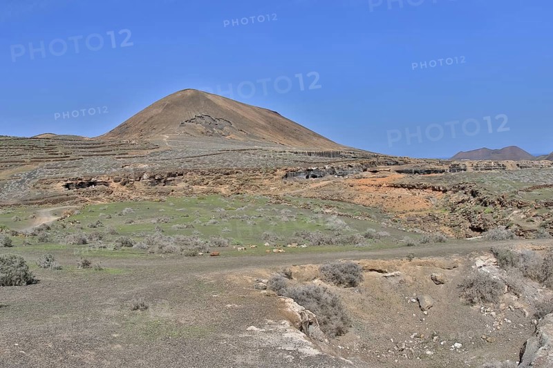 Rocky landscape around the volcano Montana de Guenia