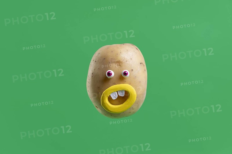 Funny potato with face sticker