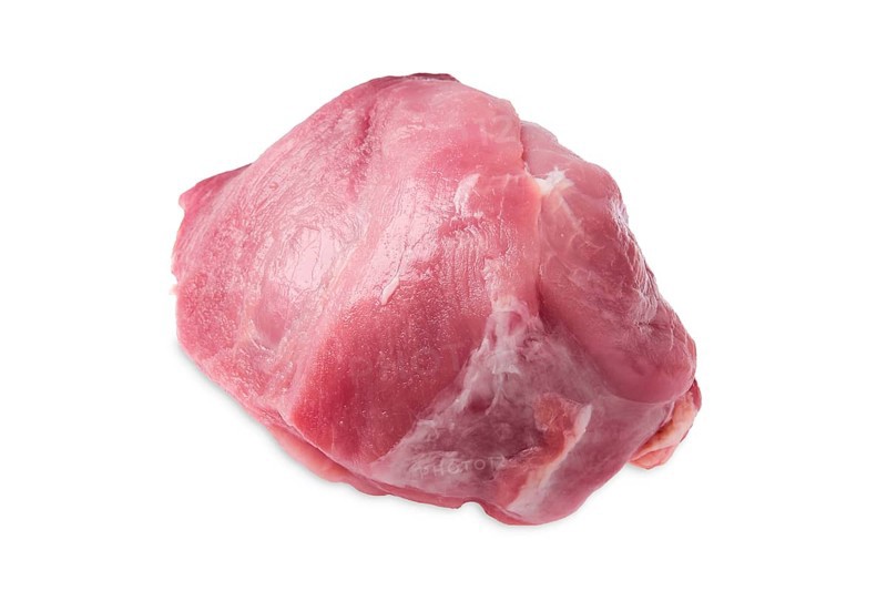 Fresh raw pork meat isolated on white background